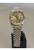 36mm • 1979 Rolex DateJust ref.16013 cal.3035 Champagne Dial 18k Gold Bezel Automatic